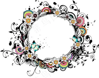 圆形花纹素材矢量花纹素材