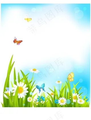 夏季自然卡矢量