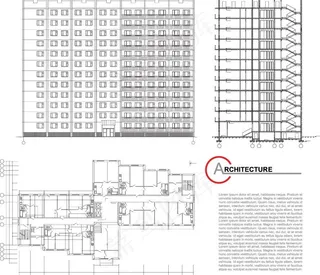 城市建筑高楼设计图工程图图片