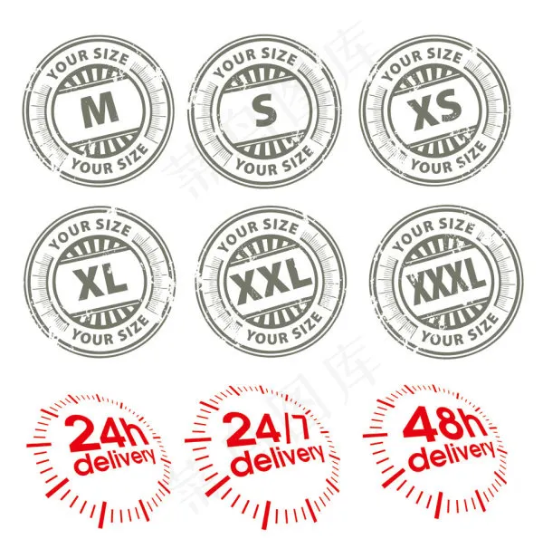 底纹印章——矢量素材eps,ai矢量模版下载