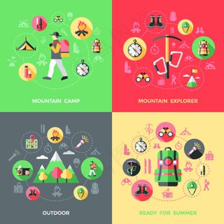 旅游相关图标矢量素材