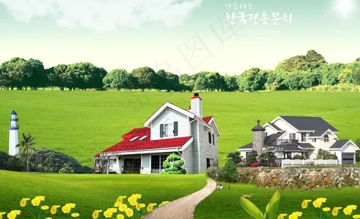蓝天白云草地图片 蓝天白云草地图片