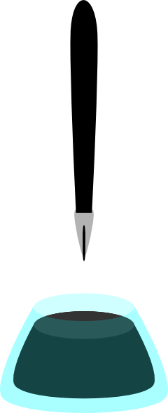 钢笔和墨水的剪辑艺术