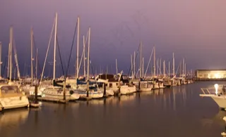 美国旧金山愚人码头夜景图片