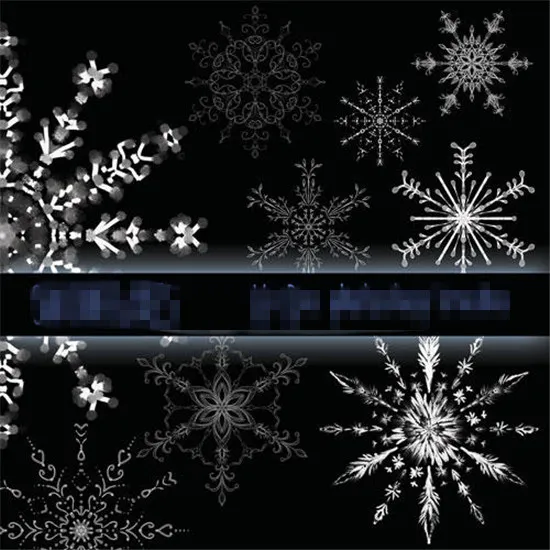 各式雪花组合素材eps,ai矢量模版下载