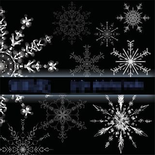 各式雪花组合素材