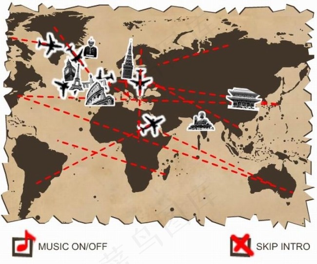 航空运输地图flash