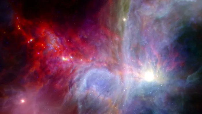 在空间运动的背景颜色的漩涡 视频免...