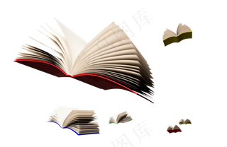 飞起来的书png素材