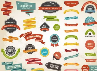 彩色销售标签图片