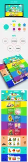 淘宝儿童早教玩具扁平化首页模板