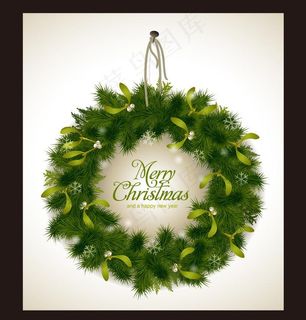 精美圣诞节松枝圈图片