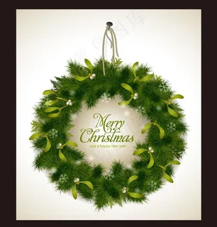 精美圣诞节松枝圈图片