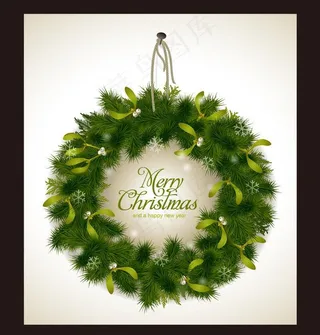 精美圣诞节松枝圈图片