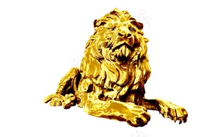 年会金狮子形象psd高清下载