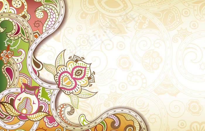 欧式花纹背景图片