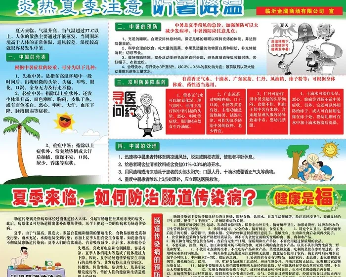 夏季防中暑 宣传单图片(5787X4961(DPI:70))psd模版下载