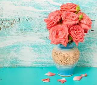 粉色玫瑰花静物设计素材