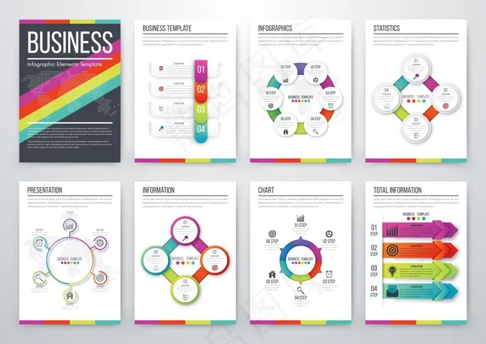 多款ppt实用图标背景图片素材eps,ai矢量模版下载