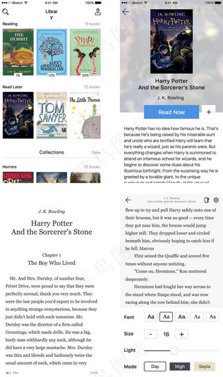 读者App UI移动手机APP界面UI