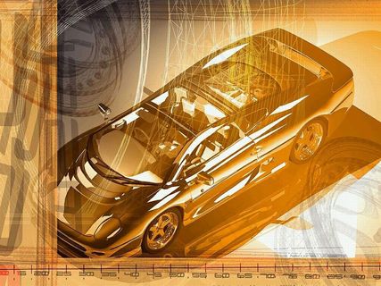 汽车金黄色背景