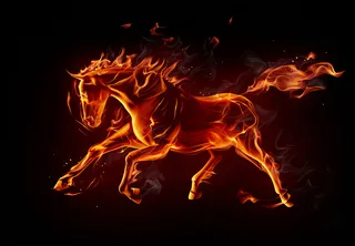 火焰马设计素材图片