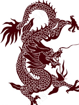 中国龙矢量素材图片