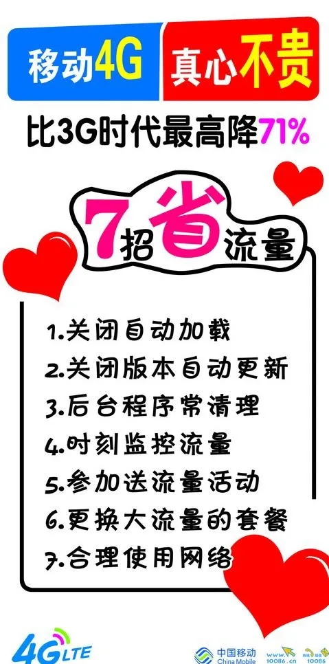 移动4G真心不贵psd模版下载