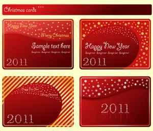 2011年圣诞新年卡矢量素材