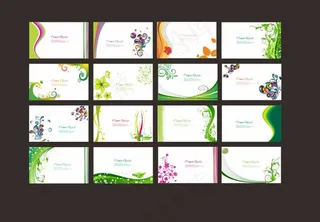 简约时尚花纹名片