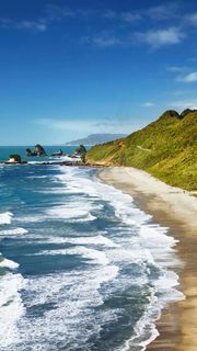 大海沙滩海浪高清摄影图片