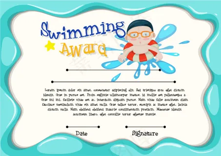 创意儿童游泳背景