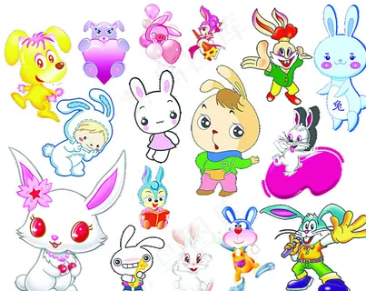 卡通动物系列图图片