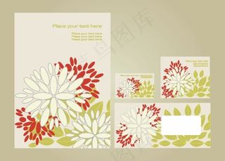 优雅花卉卡片