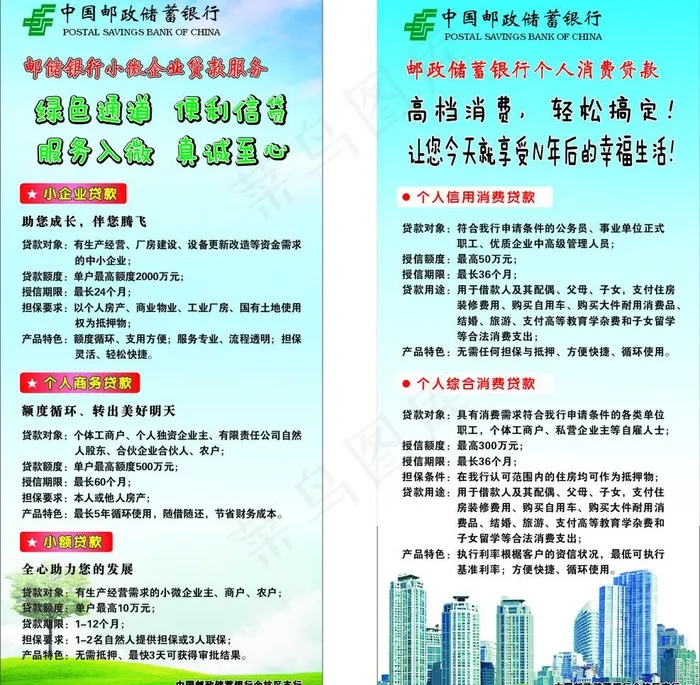 中国邮政易拉宝 写真图片cdr矢量模版下载