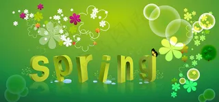 春天超市清新吊旗设计PSD素材