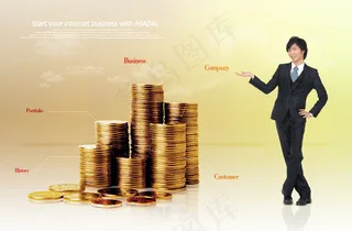 商务金融人才主题PSD图片素