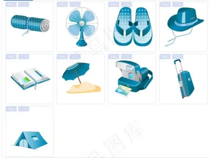 蓝色日常用品图标下载 蓝色日常用品图标下载
