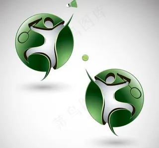 羽毛球标志图片