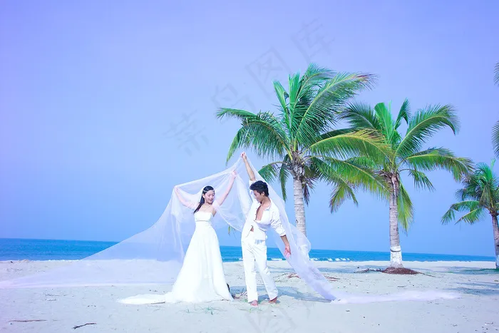 婚纱样片 海边之恋图片