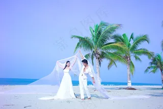 婚纱样片 海边之恋图片