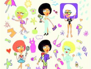 时尚女性矢量图