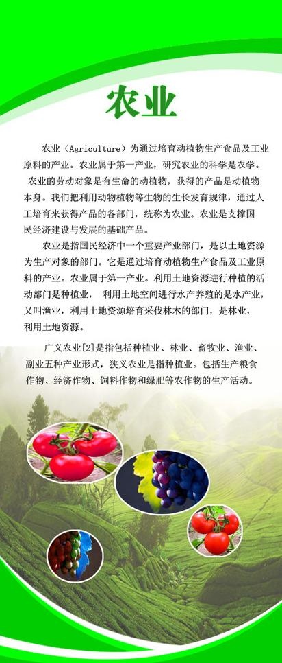 农业易拉宝图片psd模版下载