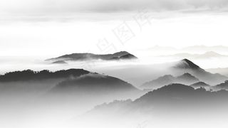 水墨意境山水淘宝背景