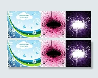 3款时尚潮流花纹矢量素材