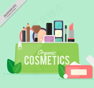 扁平美容产品背景