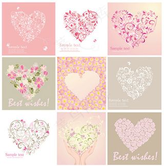 各种心形花纹