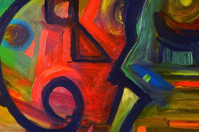 抽象油画无框画