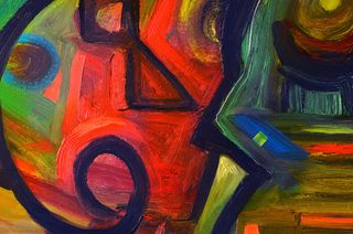 抽象油画无框画