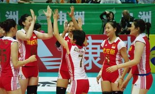 女排精彩瞬间图片